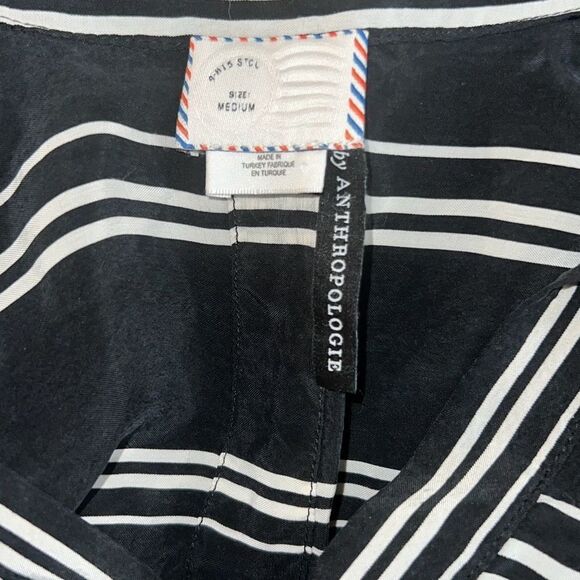 ✨Anthropologie Striped Minimalist V Neck Sz. Medium Dress✨ - Picture 6 of 7